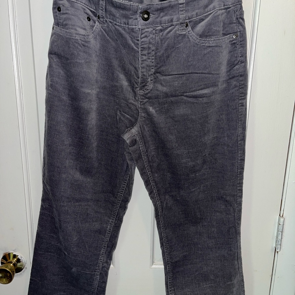 St. John's Bay Women's Gray Corduroy Pants
